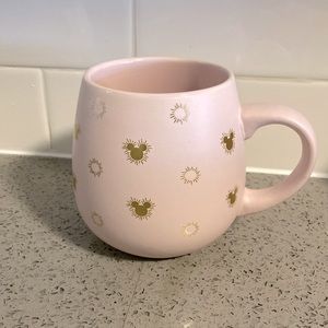 NEW Pale Pink and gold Disney Mickey Mouse mug (never used)